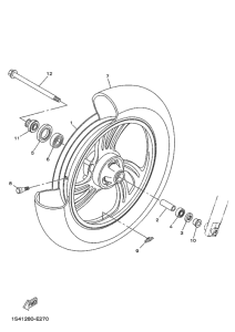 YBR250 Переднее колесо