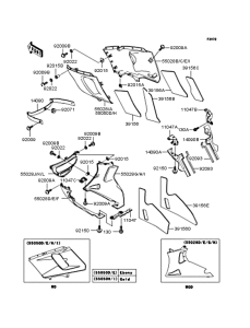 ZX400 Обтекатель нижний