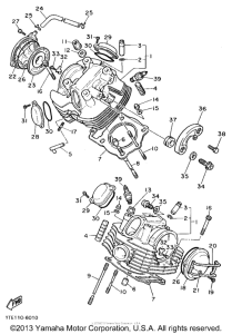 XV1100F Головка цилиндров
