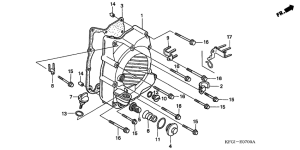 FES250 Крышка картера правая