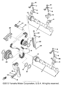 XS500C Camshaft - chain tensioner