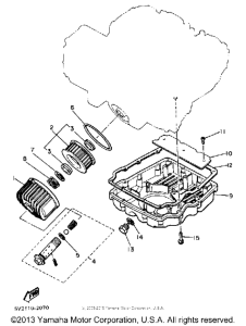 XJ650RJ Масляный фильтр