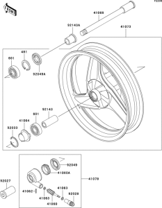 EX500 Переднее колесо