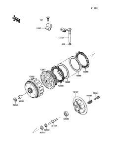 KL250 Сцепление