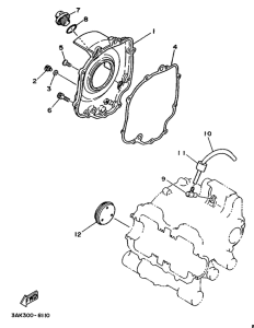 TZ250U Крышка картера двигателя