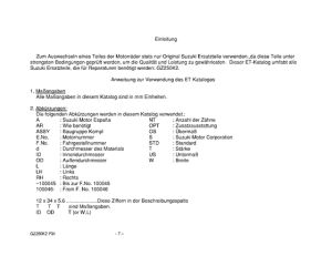 GZ250 Catalog preface