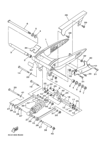 XV1900A Rear arm & suspension