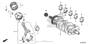 CBR600RR (ABS) Коленчатый вал и поршни