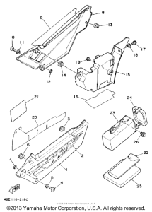 XT225DC Боковые обтекатели
