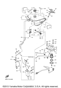 XVS1300A Топливный бак