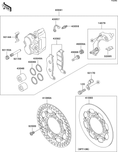KX500 Передний тормоз