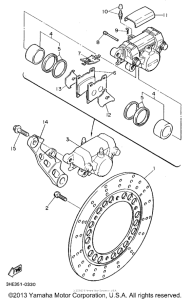 FZR600RGC Задний суппорт