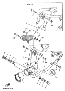 XVS400 ﾘﾔｱｰﾑ. ｻｽﾍﾟﾝｼﾖﾝ