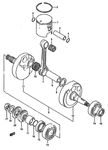 RM125 Вал коленчатый