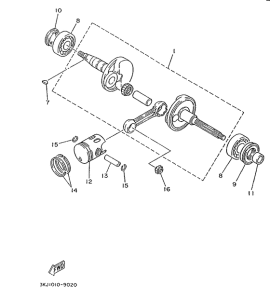 YE80 Коленчатый вал и поршни