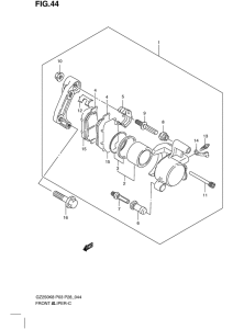 GZ250 Передний суппорт
