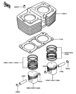 KZ440 Cylinder / pistons