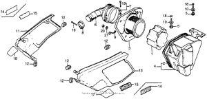 XR100 Air cleaner + side cover 83-84