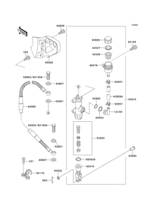 KX125 Задний торм цилиндр
