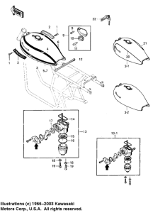 KZ400 Tank fuel