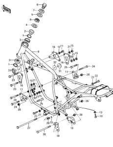 KZ400 Frame / frame fittings