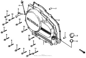 VF750S Крышка картера правая