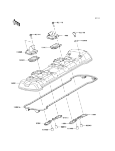 ZX1000 Крышка головки цилиндров