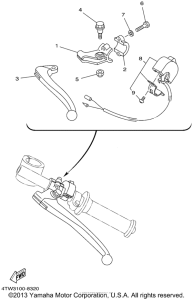 TZ250N Рулевые переключатели