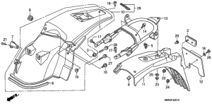 XR650R Заднее крыло