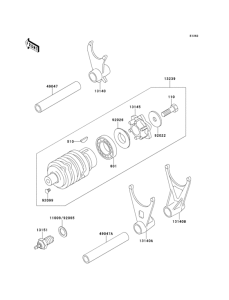 ZX600 Change drum / shift fork