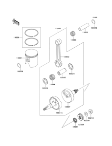 KX65 Коленвал и поршни