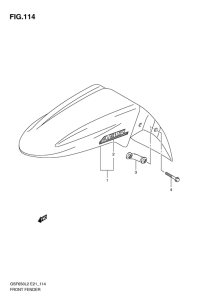 GSF650 (ABS) Переднее крыло