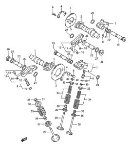 VS1400 Распредвал -клапана