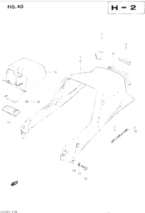 GSX500 Обтекатель сидения