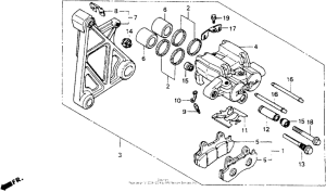 GL1500I Задний суппорт