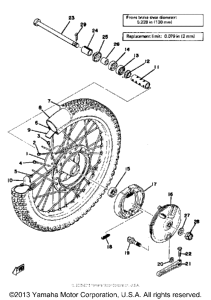 YZ125C Переднее колесо