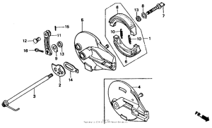 XR600R Rear brake panel 85-90