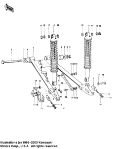 MC1 Swing arm / shock absorbers