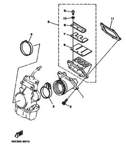TZ250U Впускная система