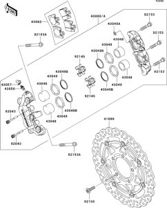 ZX1000 Передний тормоз