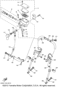 XV1600ANC Главный тормозной цилиндр