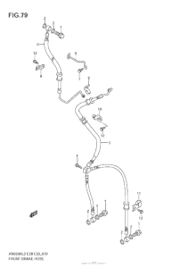 AN650 (ABS) Передние тормозные трубки