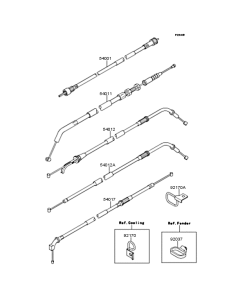 ZX250 Тросы управления