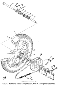 XS500C Переднее колесо