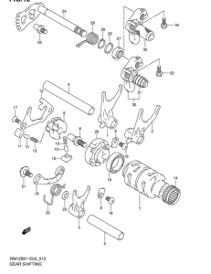 RM125 Переключение передач
