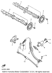 YZF600RHC Цепь механизма газораспределения