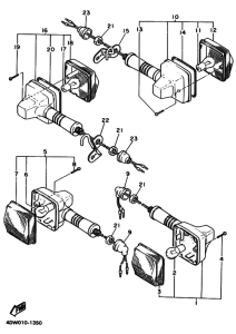 XT400E Rear flasher light assy