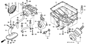 NR750 Oil filter / oil pan /  oil pump