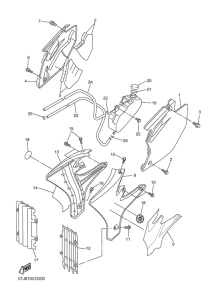 WR250FT Боковые обтекатели