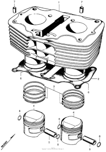 SL350 Cylinder + piston